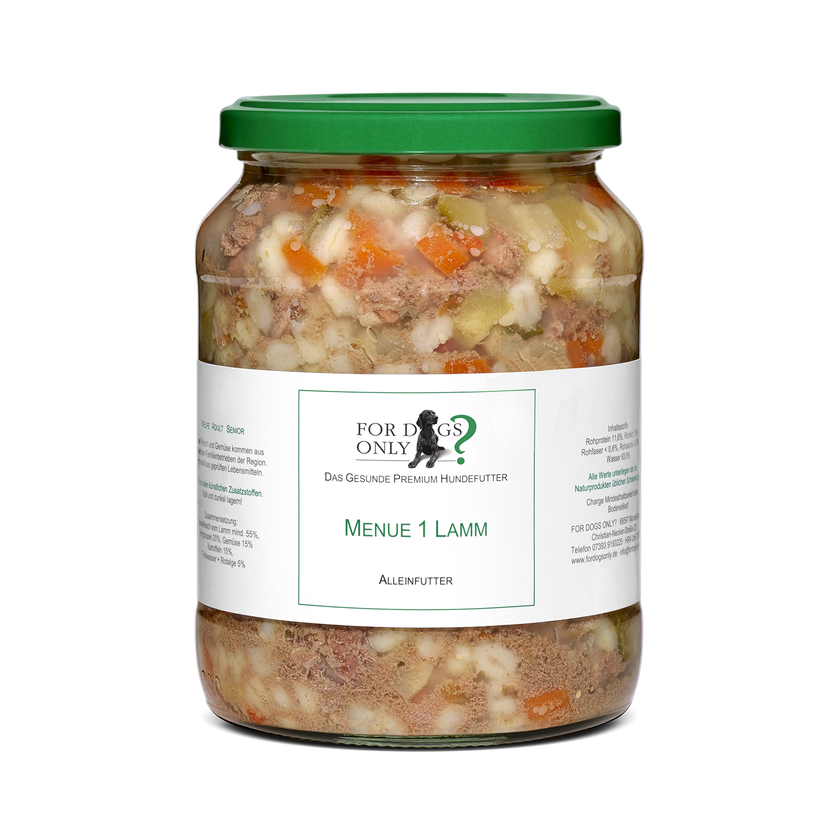 Premium Hundefutter Menue Lamm