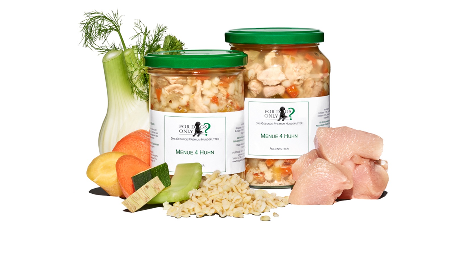 Premium Hundefutter Menue Huhn