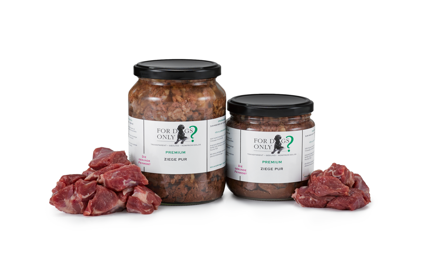 Premium Hundefutter Ziege Pur