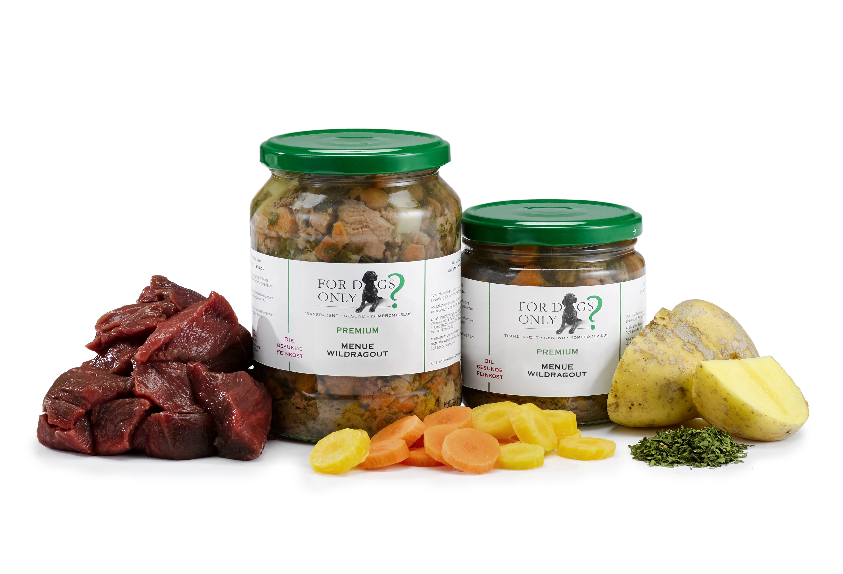 Aktionsmenue: Premium Hundefutter Menue Wildragout