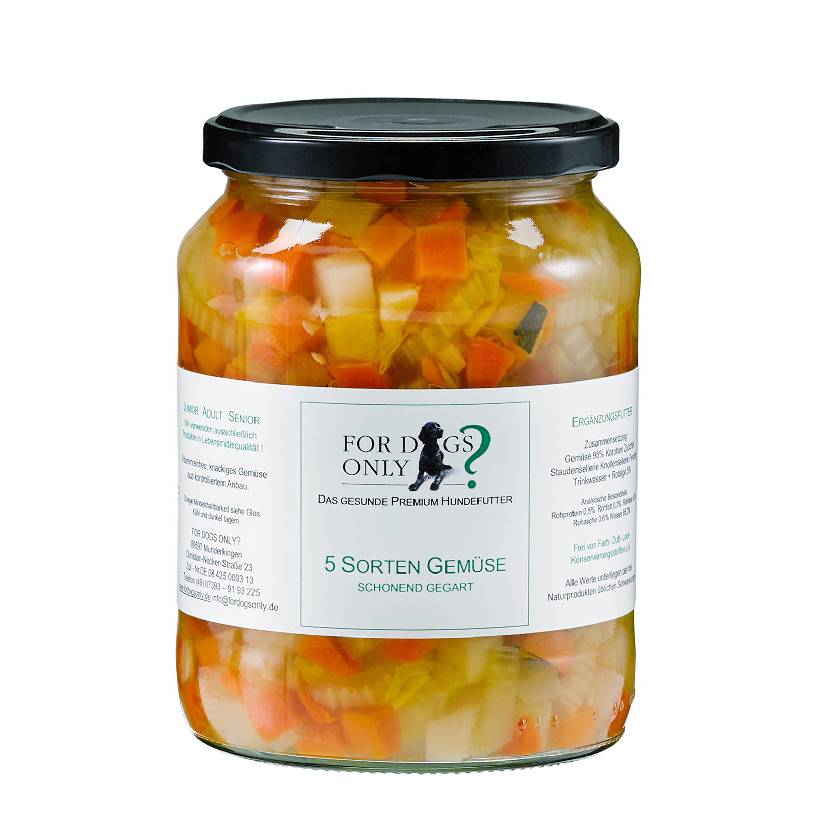 Premium Hundefutter 5 Sorten Gemüse