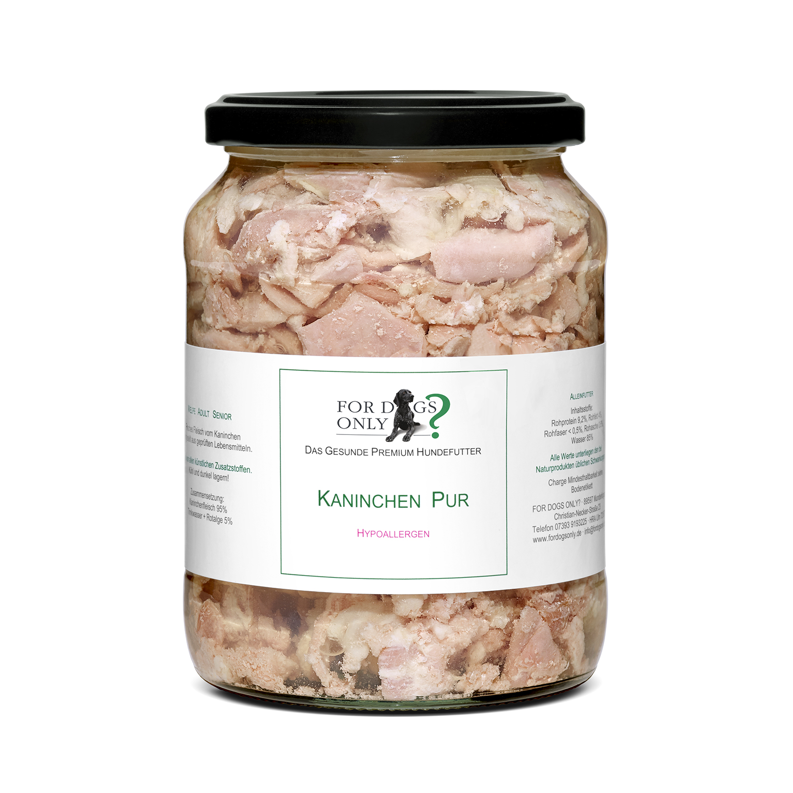 Premium Hundefutter Kaninchen Pur
