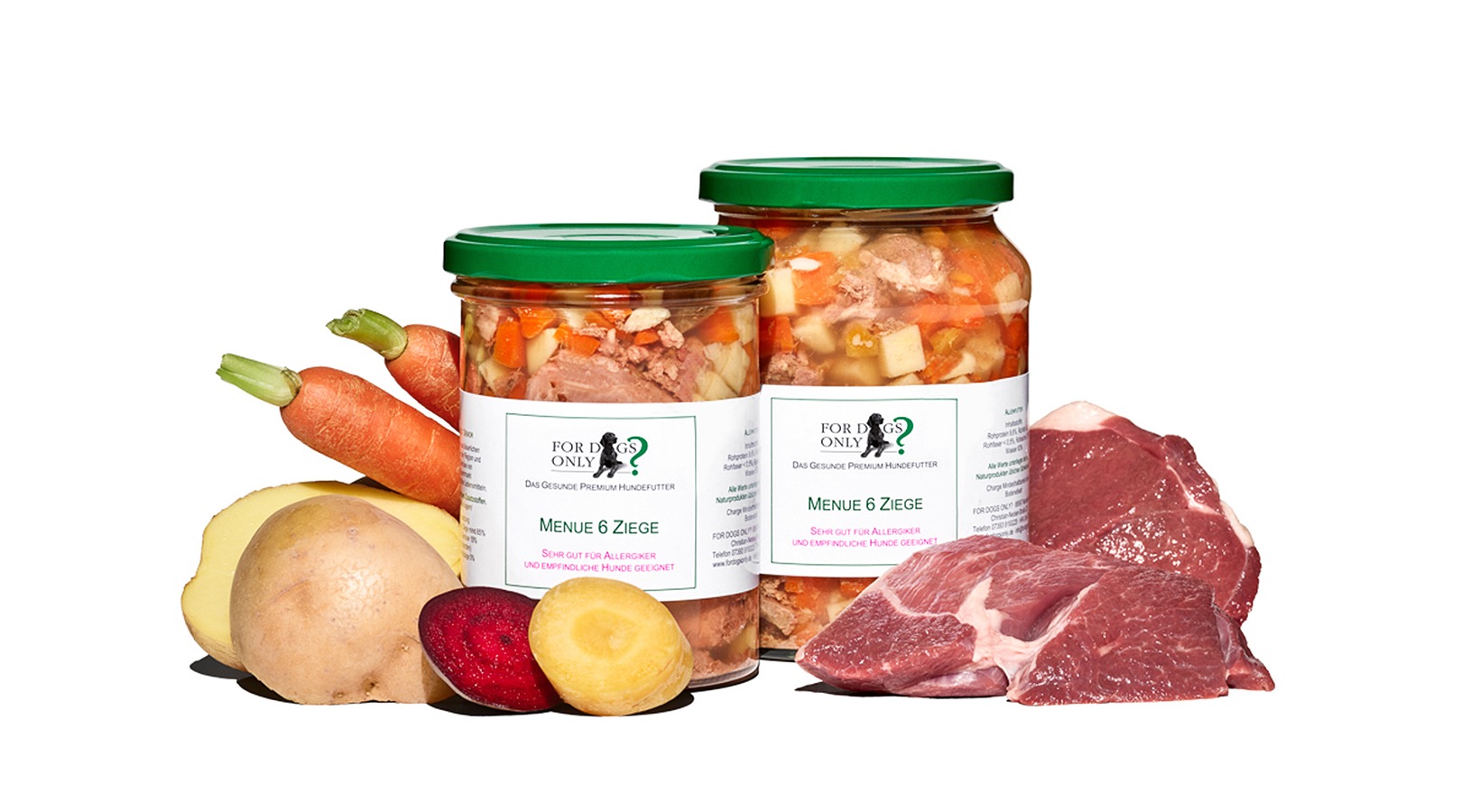 Premium Hundefutter Menue Ziege