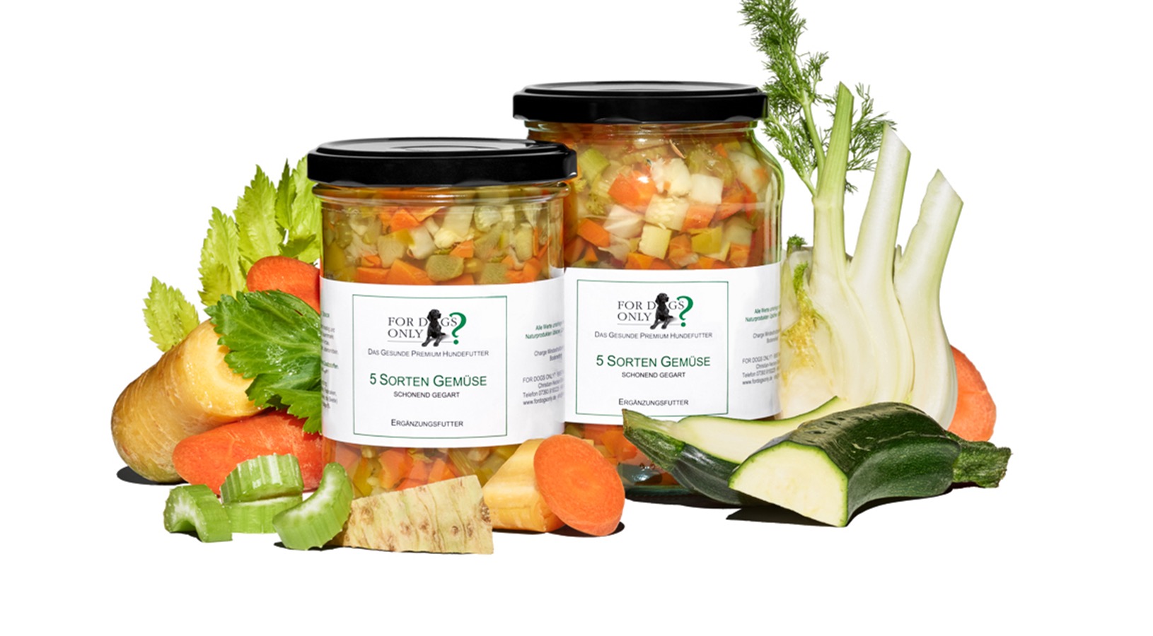 Premium Hundefutter 5 Sorten Gemüse