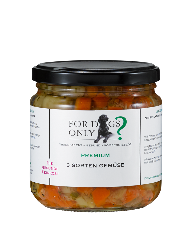 Premium Hundefutter 3 Sorten Gemüse
