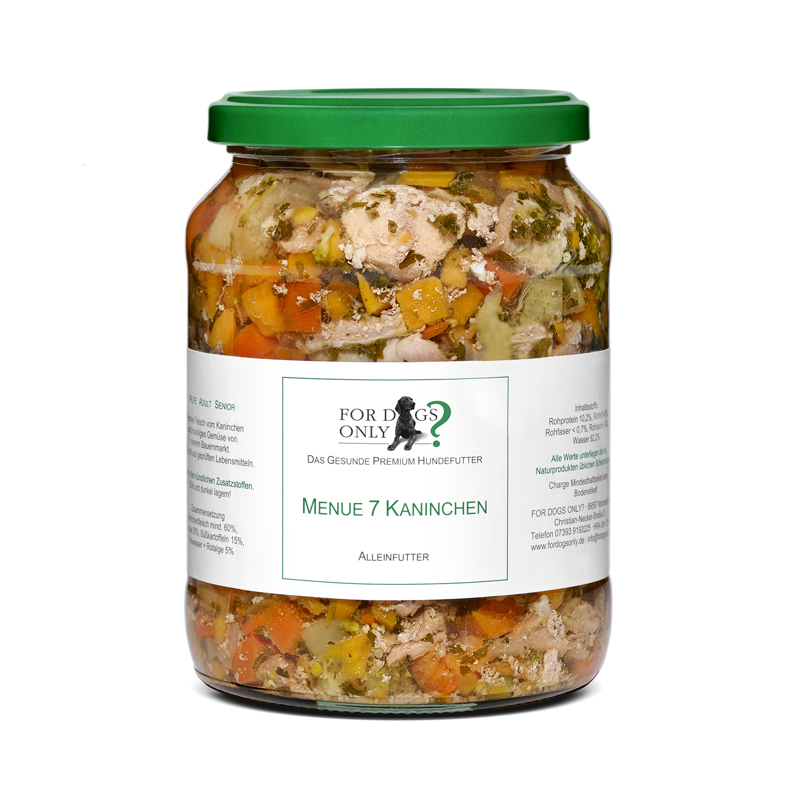 Premium Hundefutter Menue Kaninchen