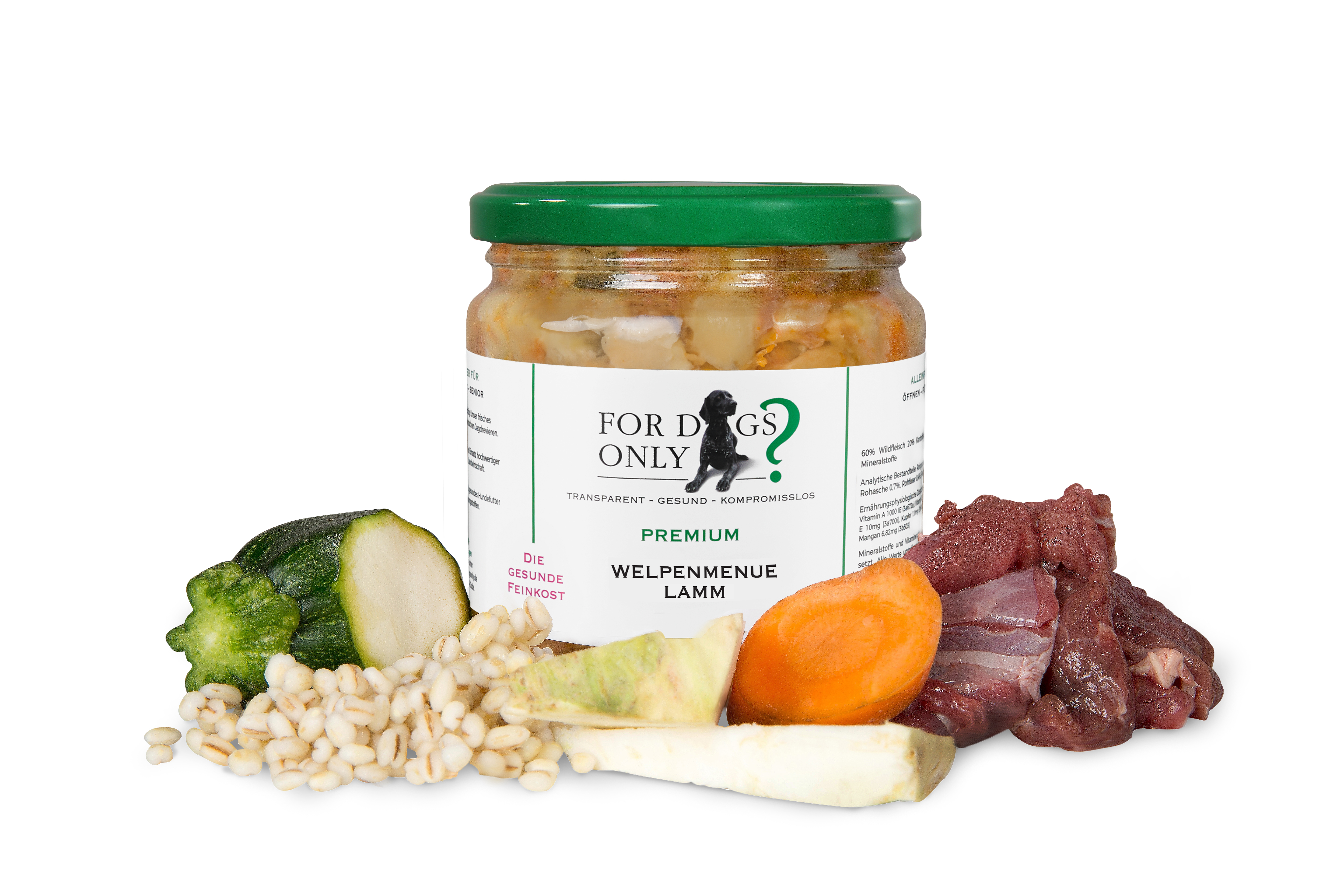 Premium Hundefutter Welpenmenue mit Lamm
