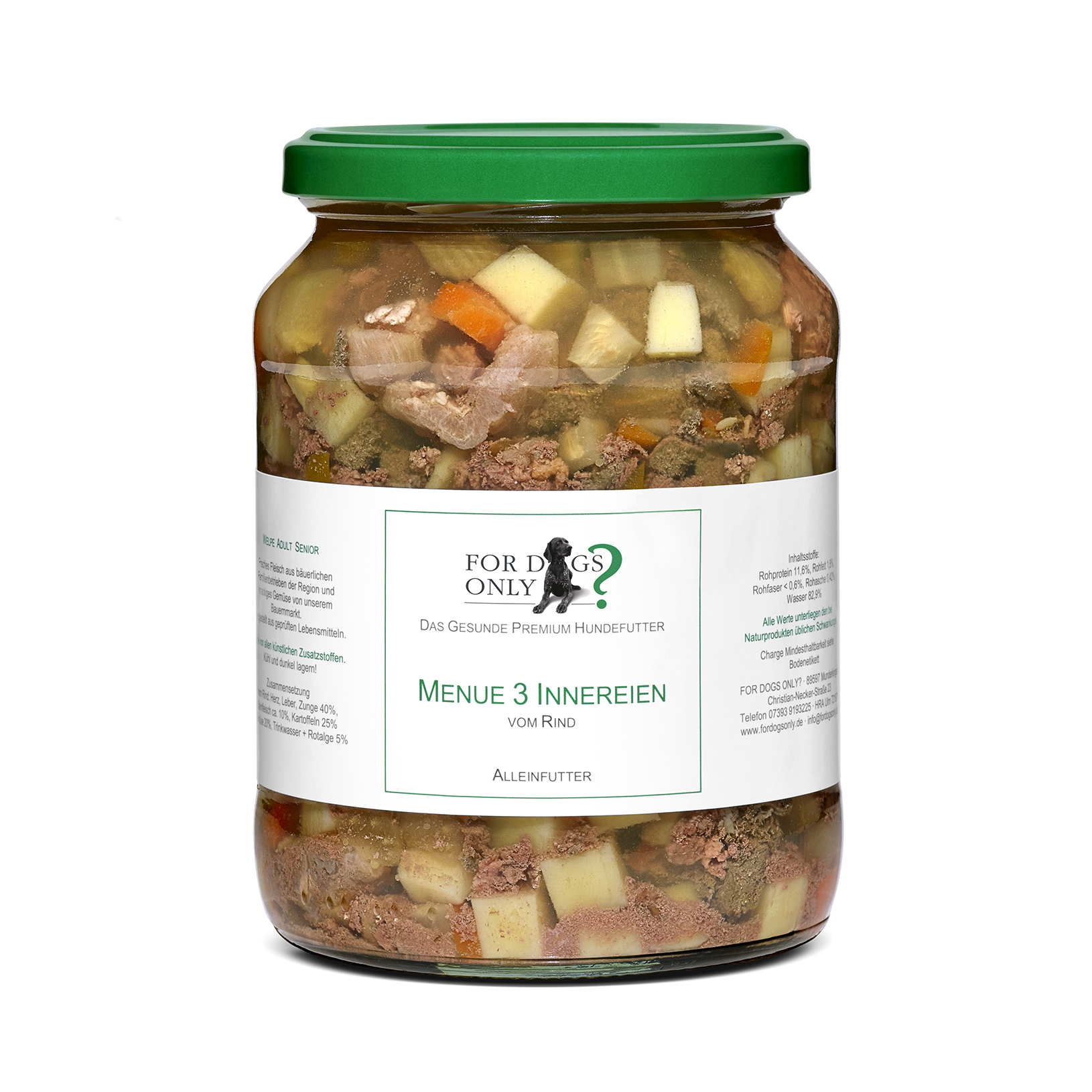 Aktionsmenue: Premium Hundefutter Menue Innereien & Beinfleisch