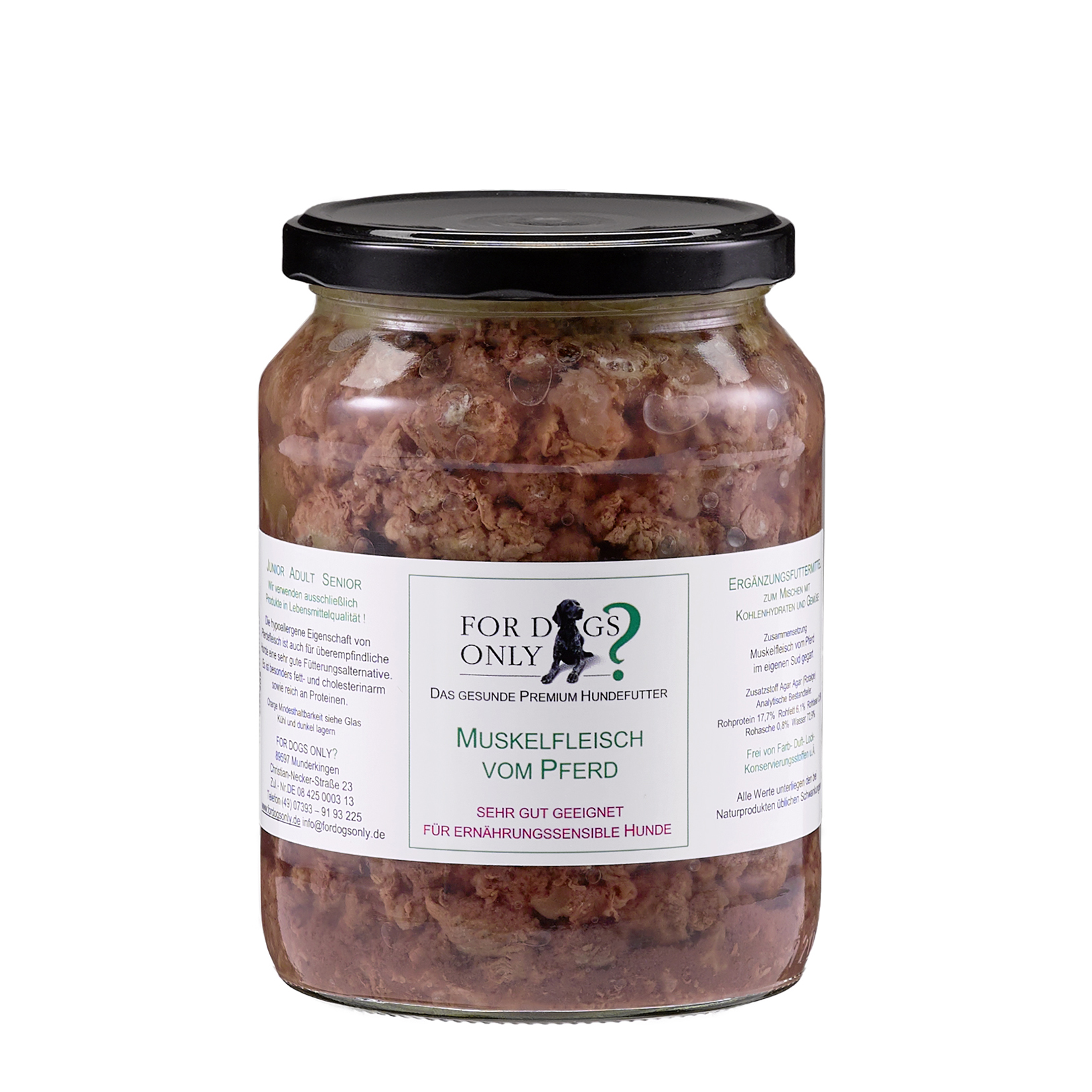 Premium Hundefutter Pferd Pur 