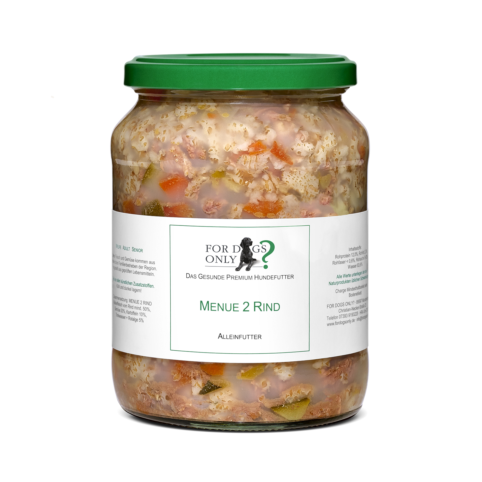 Premium Hundefutter Menue Rind